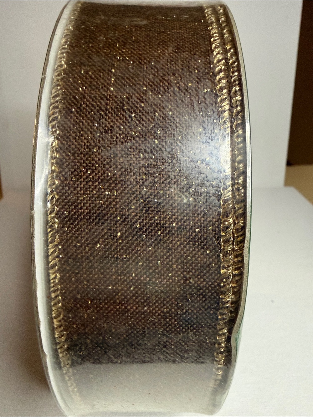 Member's Mark Brown Textured Wired-Gold Edge Gift Ribbon - Picture 4 of 7